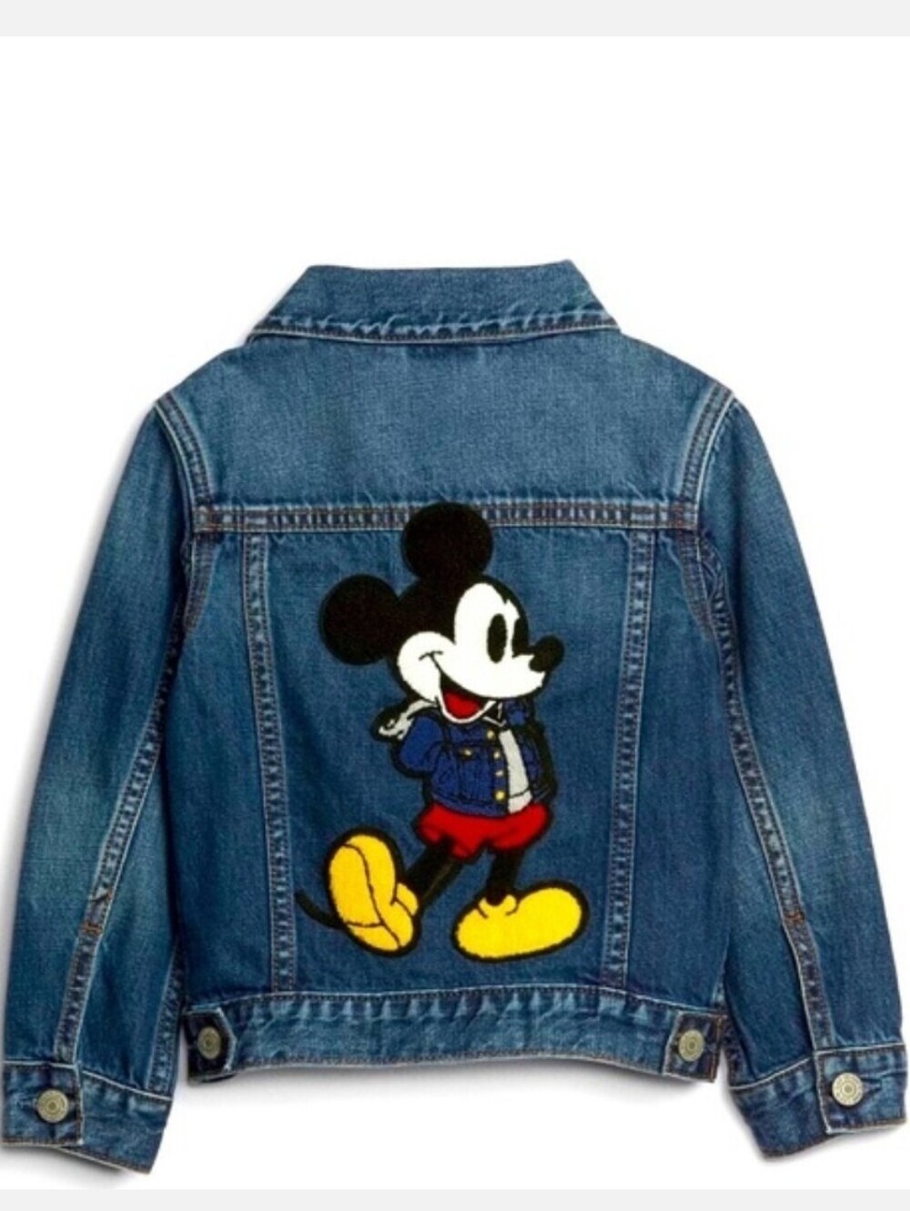 Disney x Baby Gap Mickey Mouse Patch Denim Jacket Kids Toddler Size 3